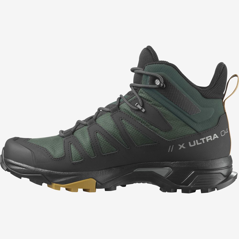 Salomon Israel X ULTRA 4 MID GORE-TEX - Mens Hiking Boots - Green (MFKX-80796)